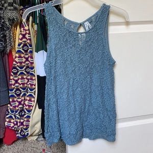 Aqua lace tank